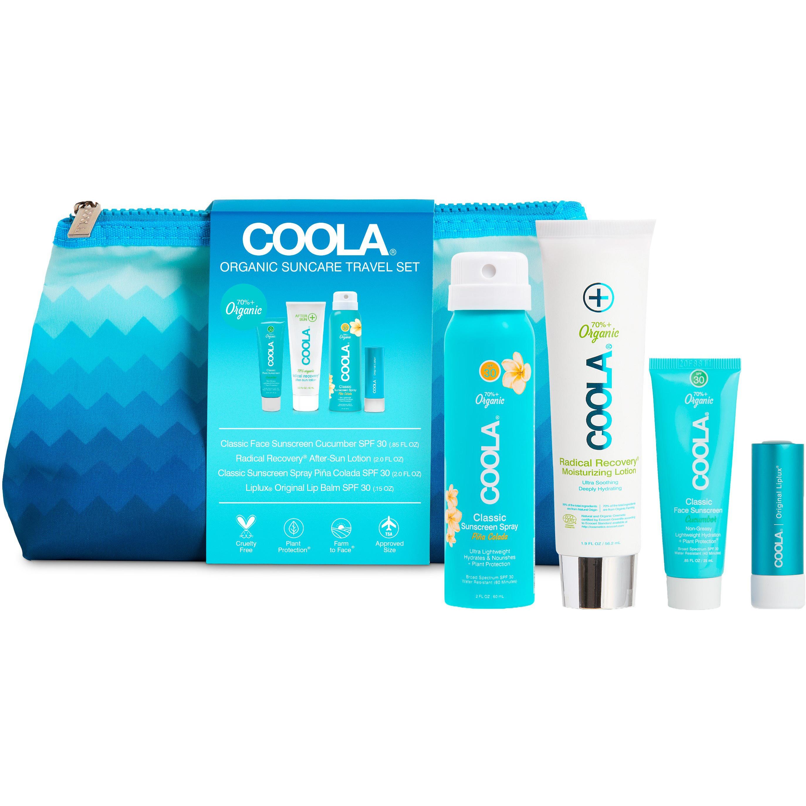 Coola Suncare, Set regalo bellezza, Set da viaggio per la cura del sole biologica (Set per la cura dei capelli)