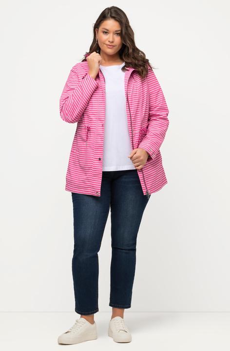 Produktbild Ulla Popken HYPRAR Funktionsjacke, Streifen, wasserdicht, Kapuze (42, 44)