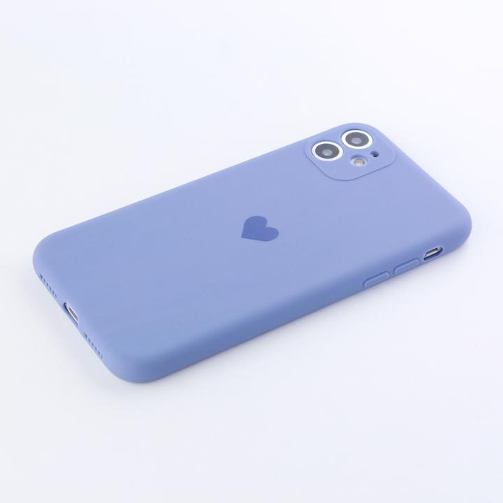 Actual product image PhoneLook Cover Silicone Mat Heart lavender (Apple iPhone 14 Pro Max)