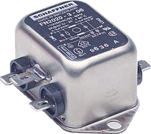 Actual product image Schaffner EMV Single Phase Chassis Mount 30a Filter