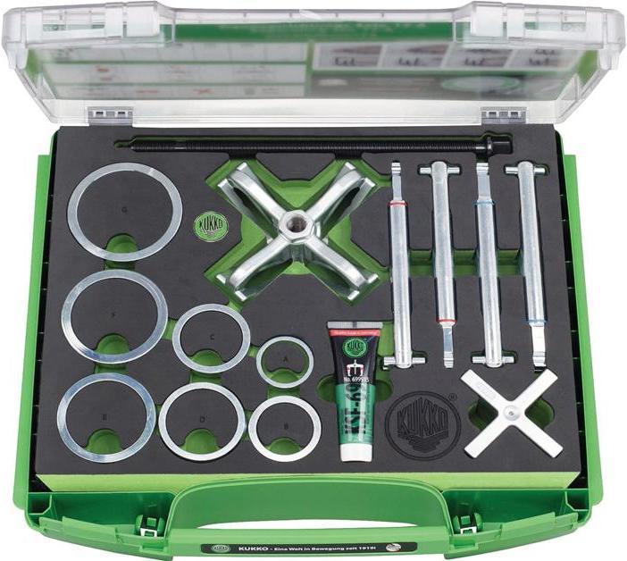 Actual product image Kukko Ball bearing extractor set K-70 21 pieces Clamping range 17-100 mm
