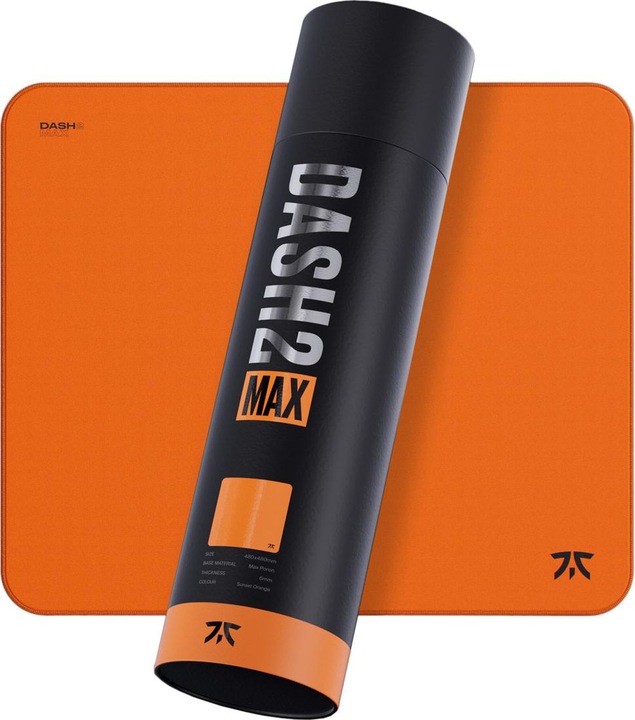Produktbild Fnatic MAX Dash L Pro Gaming Mouse Mat, Sunset Orange Textured Cloth Speed Surface, Water Resistant (L)