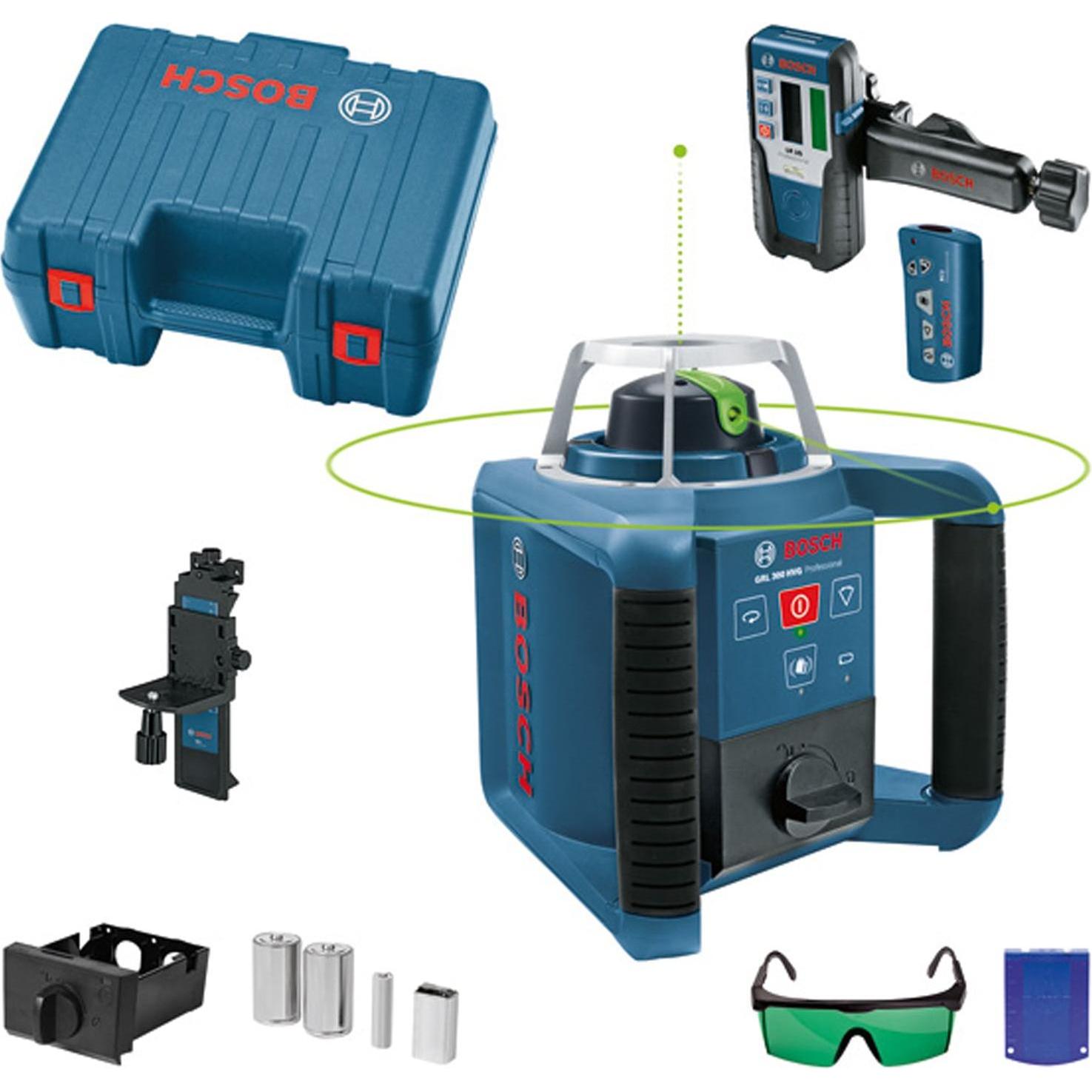 Bosch Professional, Laser lineare, Professionale GRL300HVG EU + LR1G + RC1 + WM4 + Chgr + Case + TP