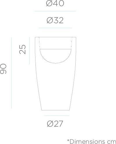 Valeurs nutritives et ingrédients Newgarden BAMBU 90 Blumentopf XXL gross doppelwandig rund, hoch ø40x90cm weiss 16L outdoor