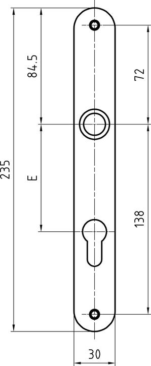 Produktbild Glutz Innentürschilder glide 5345-30 extra schmal (Türschildgarnitur)