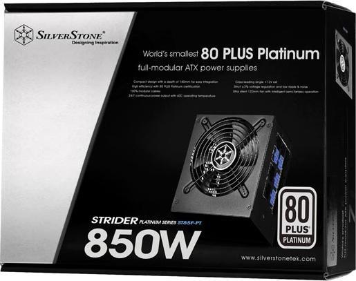 Actual product image Silverstone SST-ST85F-PT Strider 80 PLUS Platinum, modular - 850 Watt (850 W)
