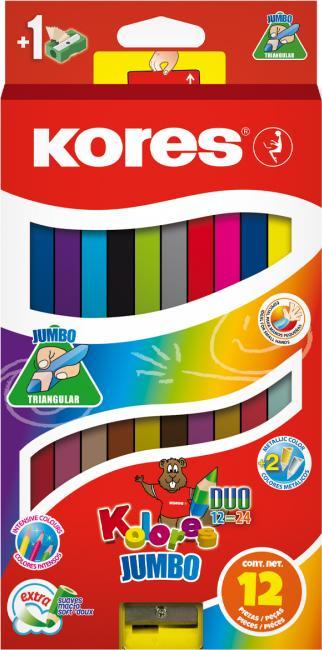 Image du produit Kores Crayons de couleur Kolores Duo Jumbo BB93252 (12x)