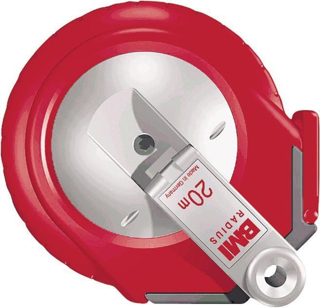 Produktbild BMI Kapselbandmass RADIUS Länge 20 m Bandbreite 13 mm mm/cm EG II Kunststoff Stahlmassband (20 m)