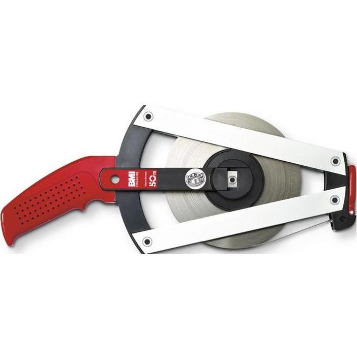 BMI, Längenmesswerkzeug, Rahmenbandmass ERGOLINE Länge 30 m Bandbreite 13 mm A cm EG II Aluminium gelb Glasfaser (cm)