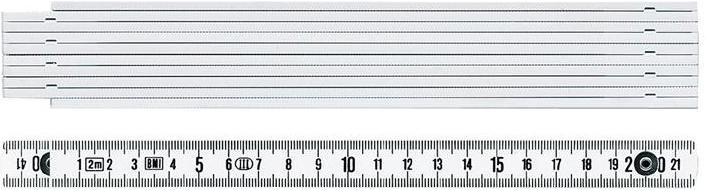 Actual product image BMI folding ruler 1042 length 2 m mm/cm EG III plastic white (2 m)