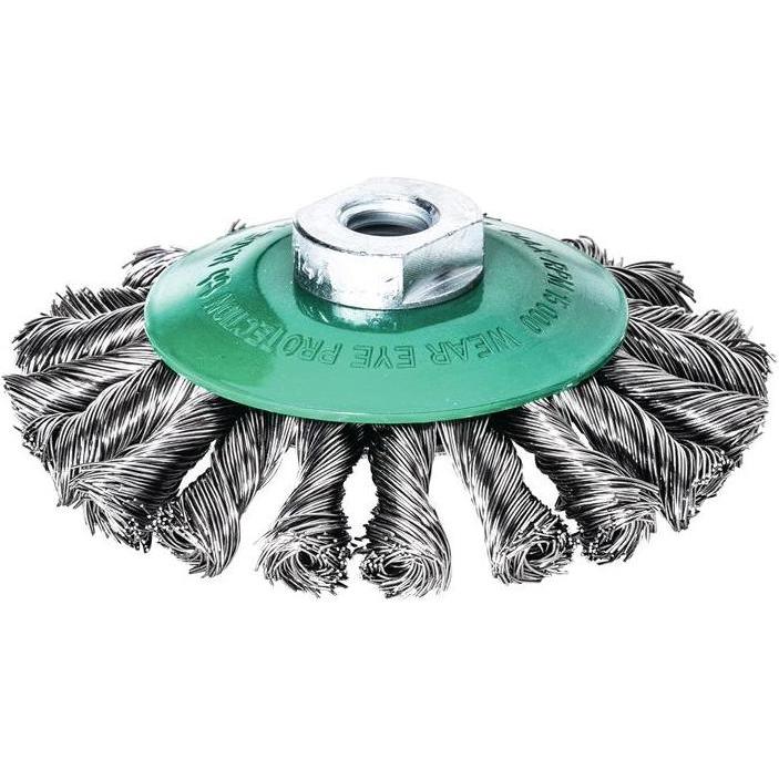 Lessmann, Schleifmittel, Kegelbürste Ø 115 mm M14 Drahtstärke 0,5 mm VA 12 mm 15000 min-¹