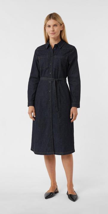 Image du produit Comma Kleid Leichtes Denimkleid in Midilänge mit Bindegürtel (36)