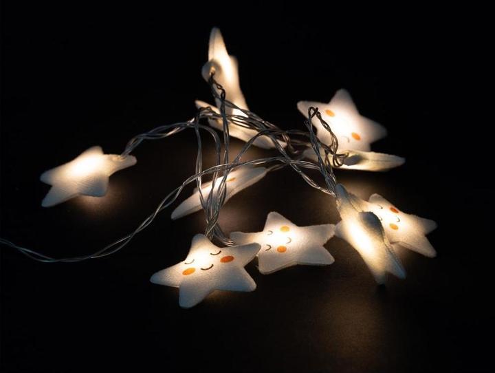 Actual product image Cocon String of fabric star lights, 165 cm, operating mode (1.65 m)