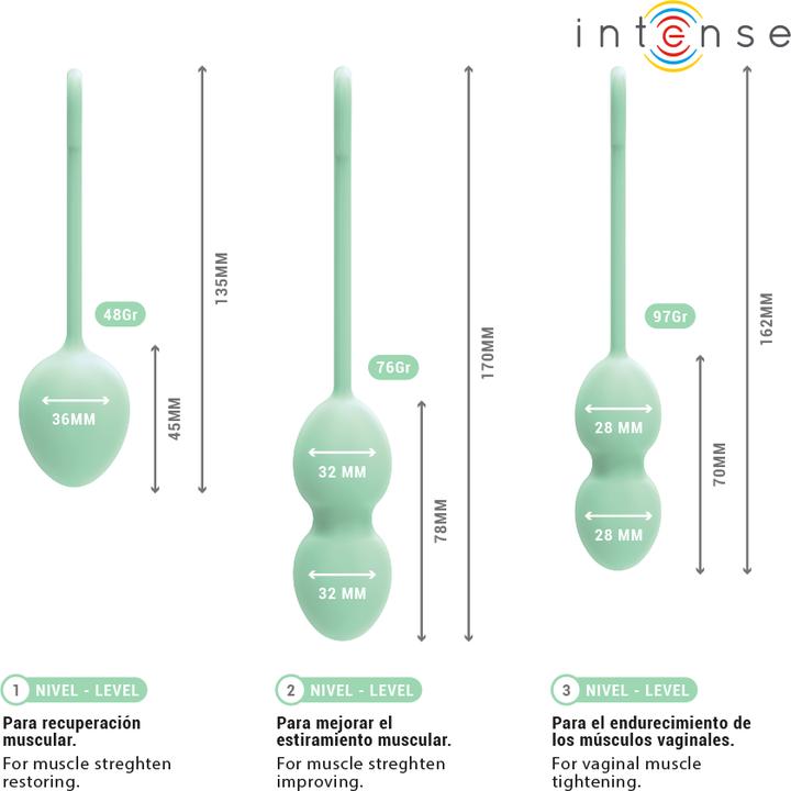 Immagine prodotto Intense - Charli Kegel Ball Kit Hellgrãoen