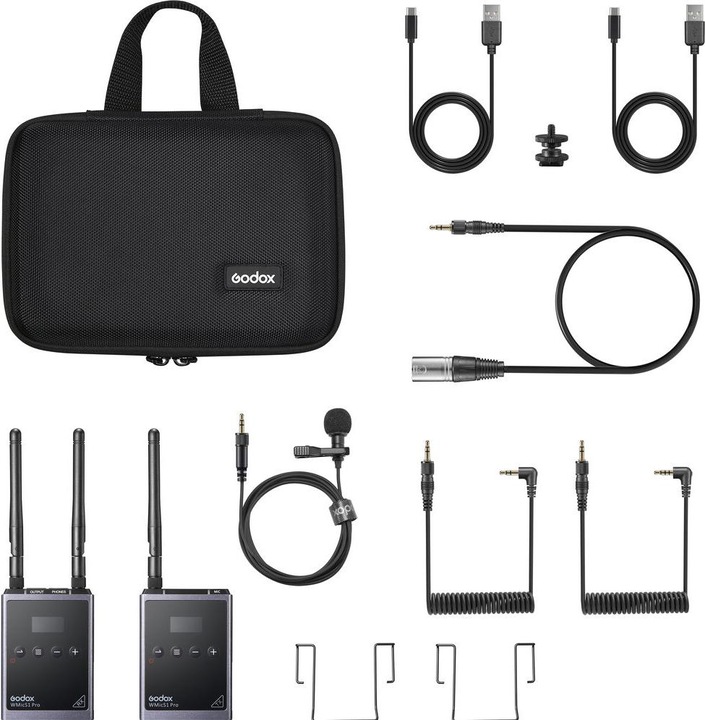 Actual product image Godox Camera-Mount Wireless Omni Lavalier-Mic TYPE-C Port(5V)