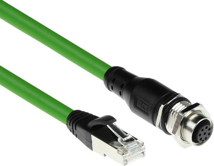 Produktbild ACT Industrial 1.50 meters Sensor cable M12A 8-pin female to RJ45 male, Ultraflex SF/UTP TPE cable, shie (SF/UTP, CAT5e, 1.50 m)