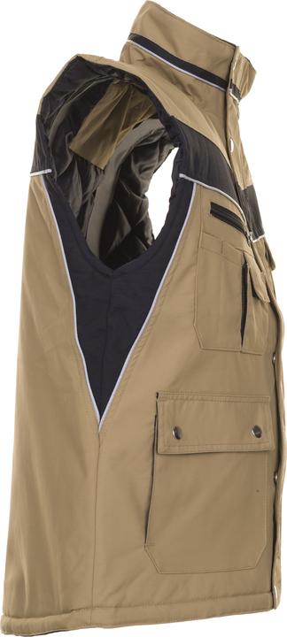 Actual product image Planam unisex winter waistcoat PLALINE sand, black size XL (XL)