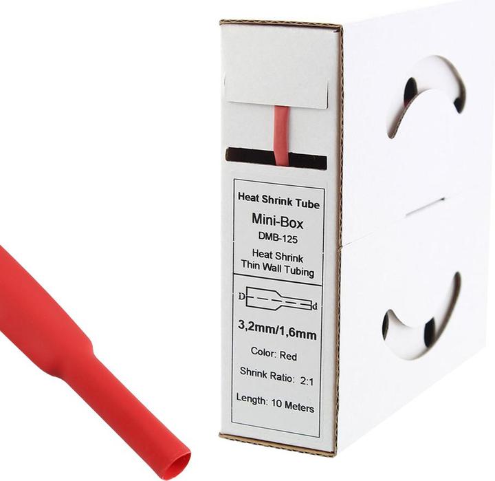 Immagine prodotto Offgridtec 10 m di tubo termorestringente 3,2 mm>1,6 rosso