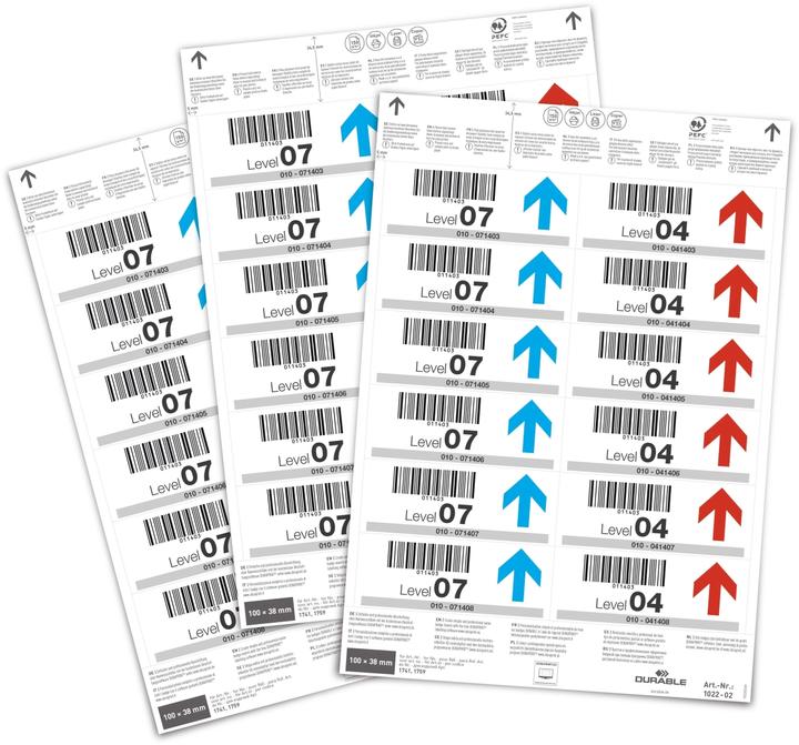 Nutritional values and ingredients Durable Insertion labels for logistics pockets 100 x 38 mm