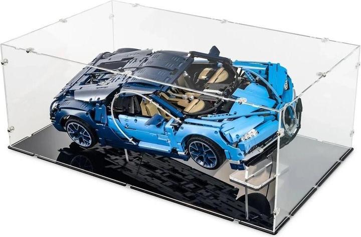 Immagine prodotto iDisplayit Display acrilico XL per LEGO® 42083 Bugatti Chiron (con base nera)