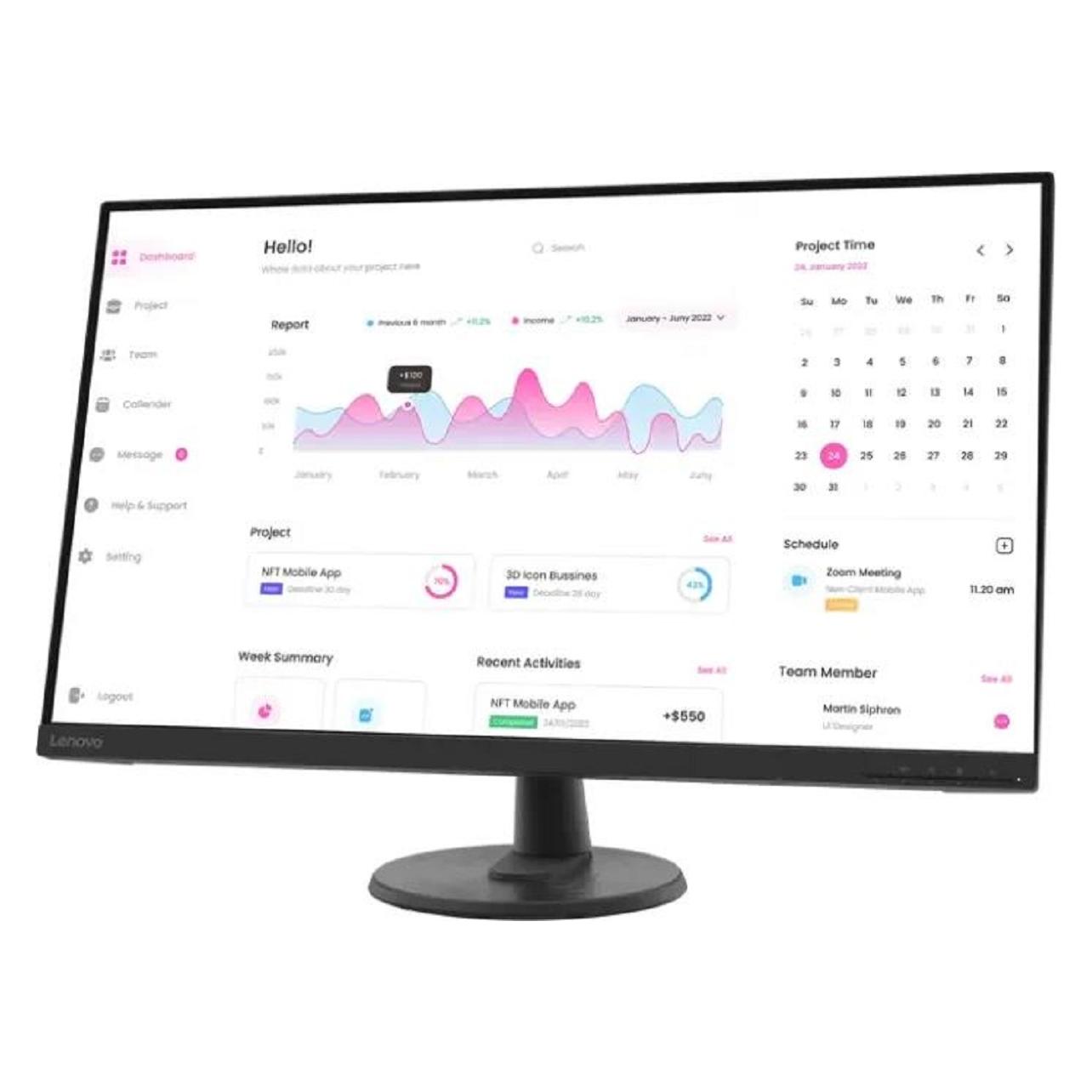Lenovo D32-40 (1920 x 1080 Pixel, 31.50"), Monitor, Schwarz