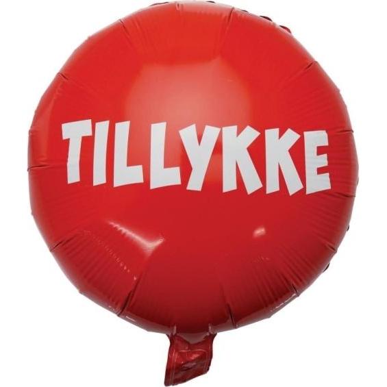 Scanseason Folieballon 35 cm. Rød/Tillykke