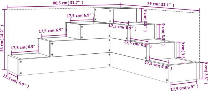 Produktbild vidaXL Pflanzentreppe