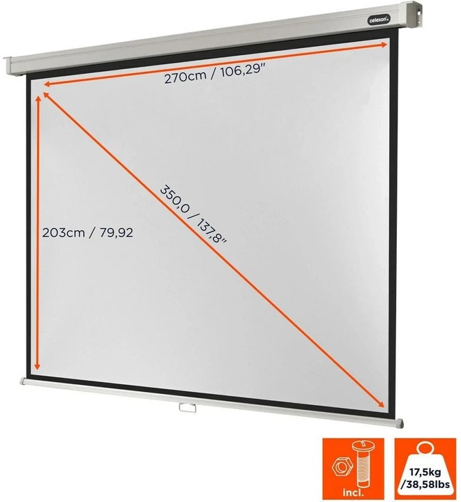Immagine prodotto Celexon Rollo Professional, schermo, 4:3 (133.07", 4:3)