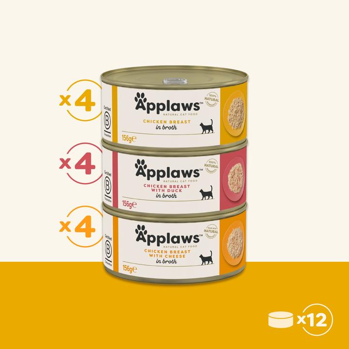 Immagine prodotto Applaws Pollo in brodo in lattina multipack (Adulto, 12 pz., 672 g)