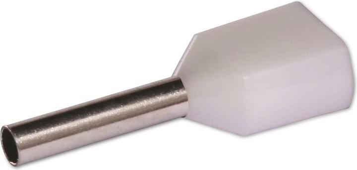 Produktbild Quadrios 22C433 Zwillings-Aderendhülse 0.5 mm² Teilisoliert Weiss 1 Set