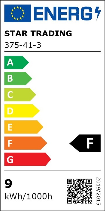 Energy Label Star Trading LED bulb E27 A60 Opaque filament RA90 (E27, 9 W, 806 lm, 1 x, F)