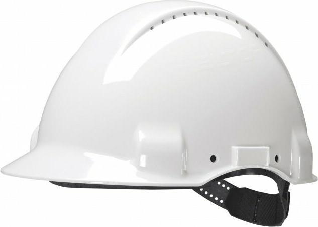 Actual product image 3M Safety helmet G3000 ventilated, with Uvicator™ sensor, Pinlock, sweatband, white (54 - 62 cm)