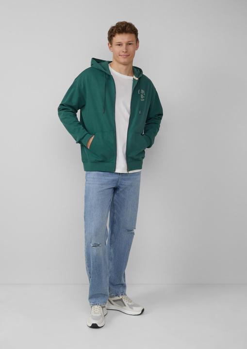 Produktbild s.Oliver Sweatshirt Jacke Hoodie-Sweatshirtjacke mit Frontprint (M)