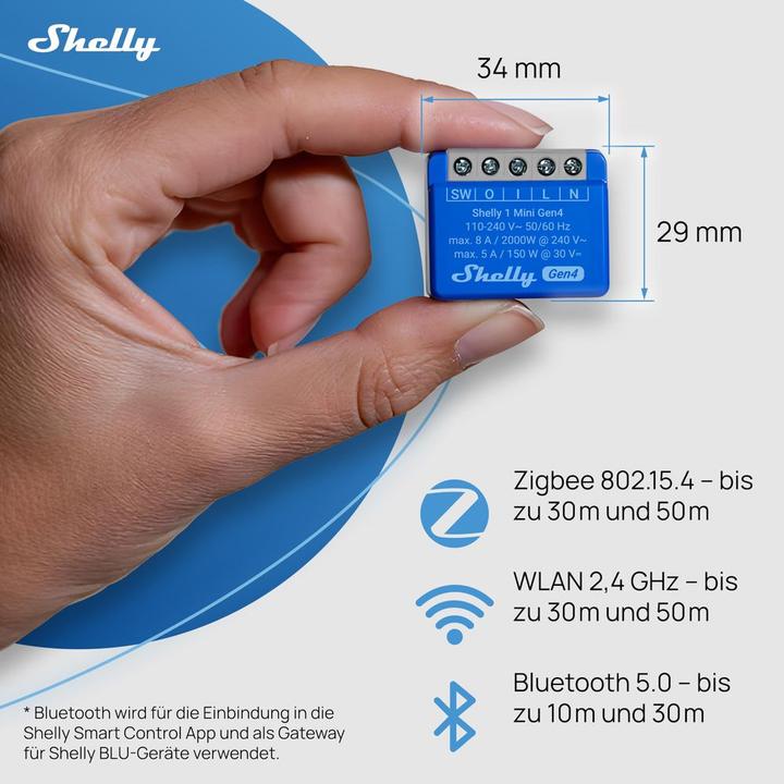 Immagine prodotto Shelly 1 Mini Gen4 (Attuatore dell'interruttore)