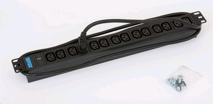 Produktbild Triton RAB-PD-X09-A1 - 19-Zoll-Steckdosenleiste IEC C13 mit Kabel und Kontrollleuchte, 1 HE