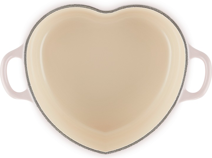 Image du produit Le Creuset Rôtissoire à coeur avec bouton de coeur Shell Pink (20 cm, Cocotte + faitout, Fonte)