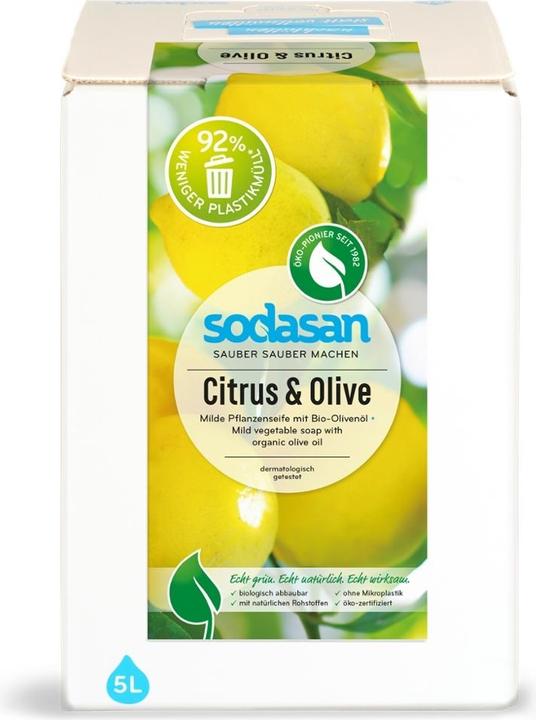 Actual product image Sodasan Liquid Soap Citrus & Olive - Bag in Box (Liquid soap, 5000 ml)