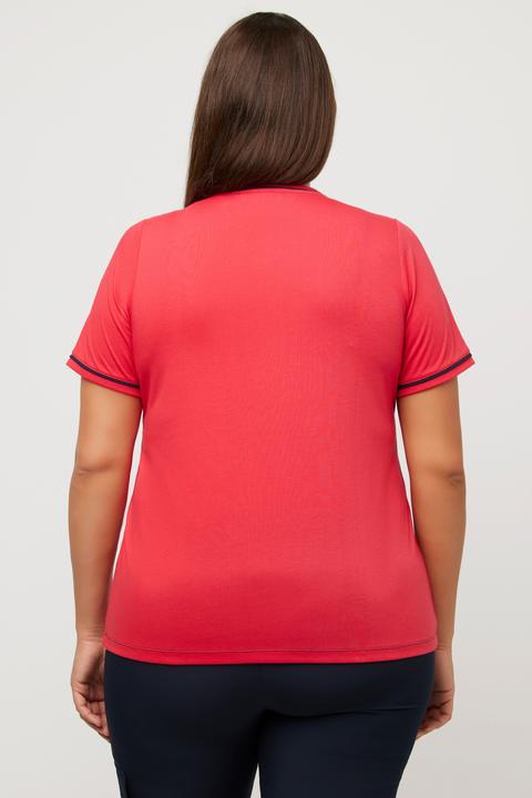 Immagine prodotto Ulla Popken T-shirt con LOVE, scollo a V, mezze maniche e finissaggio antibatterico (46, 48)