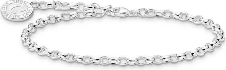 Immagine prodotto Thomas Sabo Bracciale con charm con smalto bianco a freddo in argento (15 cm, Argento 925, Smalto)