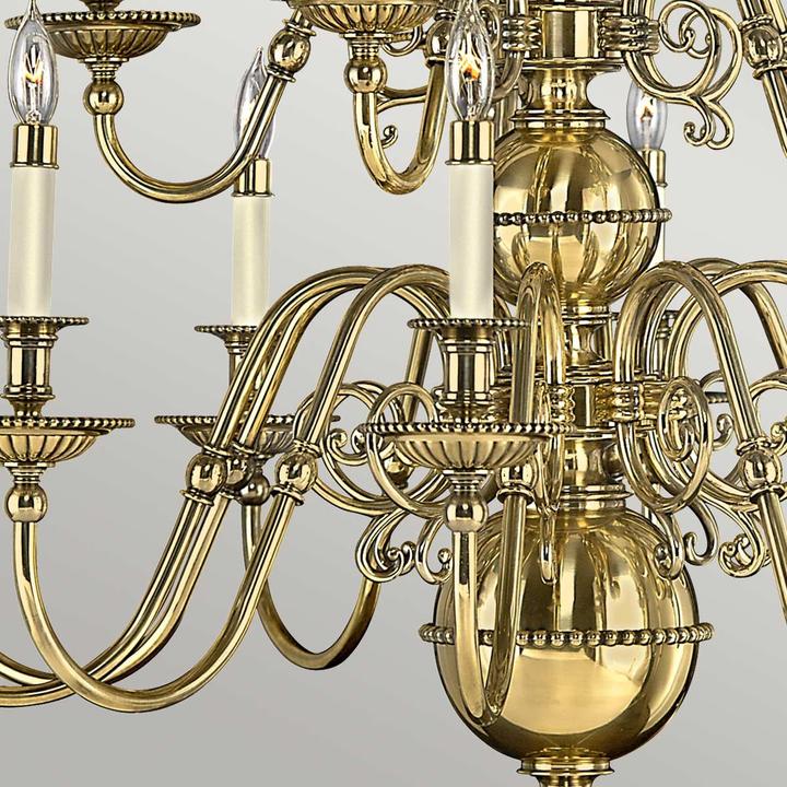 Actual product image Elstead Lighting Cambridge chandelier E14 15-light burnished brass (94 cm)