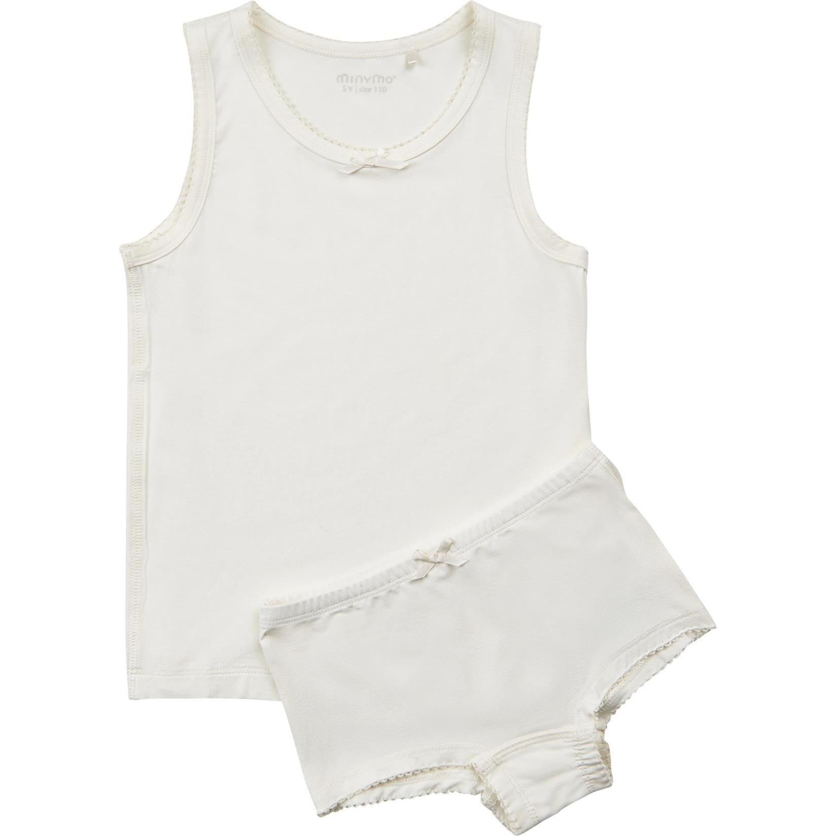 Minymo, Mädchen, Unterhosen, Unterwäsche-Set Girl White Gr. 104, Weiss, (104)