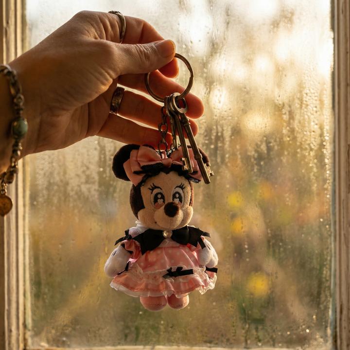 Actual product image Disney Minnie Mouse plush key ring