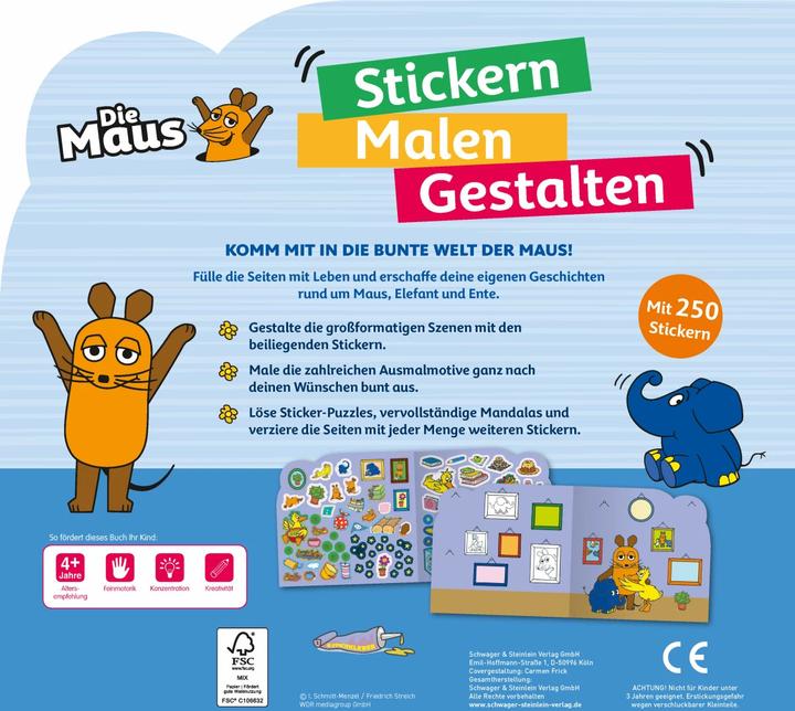 Produktbild Die Maus - Stickern Malen Gestalten