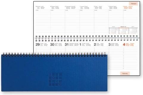 Produktbild Simplex Tisch-Querkalender Septant 30.7 x 10.5 cm, 2026, Blau (29 x 10.5 cm, Deutsch)