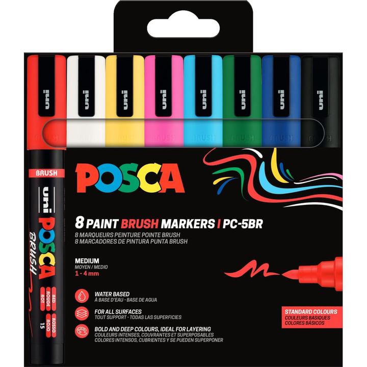 Produktbild Posca - Brush PC-5BR set, 8 pcs (401676) (8x)