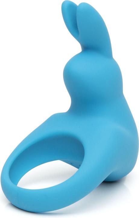 Happy Rabbit Anneau Cock Rechargeable Vibrant Lapin Bleu (3 cm)
