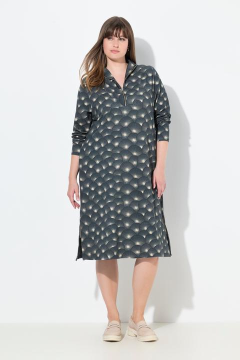 Produktbild Ulla Popken Sweatkleid, A-Linie, Stehkragen, Langarm (54)