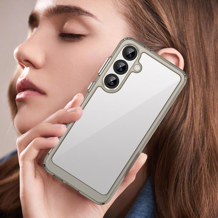 Produktbild Hurtel Outer Space Case für Samsung Galaxy A36 Cover mit flexiblem Rahmen - Halbtransparent, Schwarz (Samsung Galaxy A36)