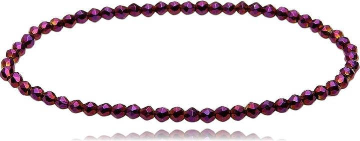 Immagine prodotto Leyda Bracciale di ematite viola (17 cm, Pietra colorata)