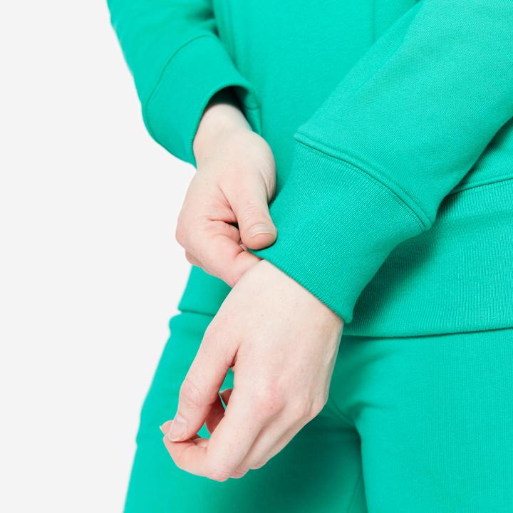 Immagine prodotto Domyos Felpa con cappuccio da donna in cotone - verde (L)